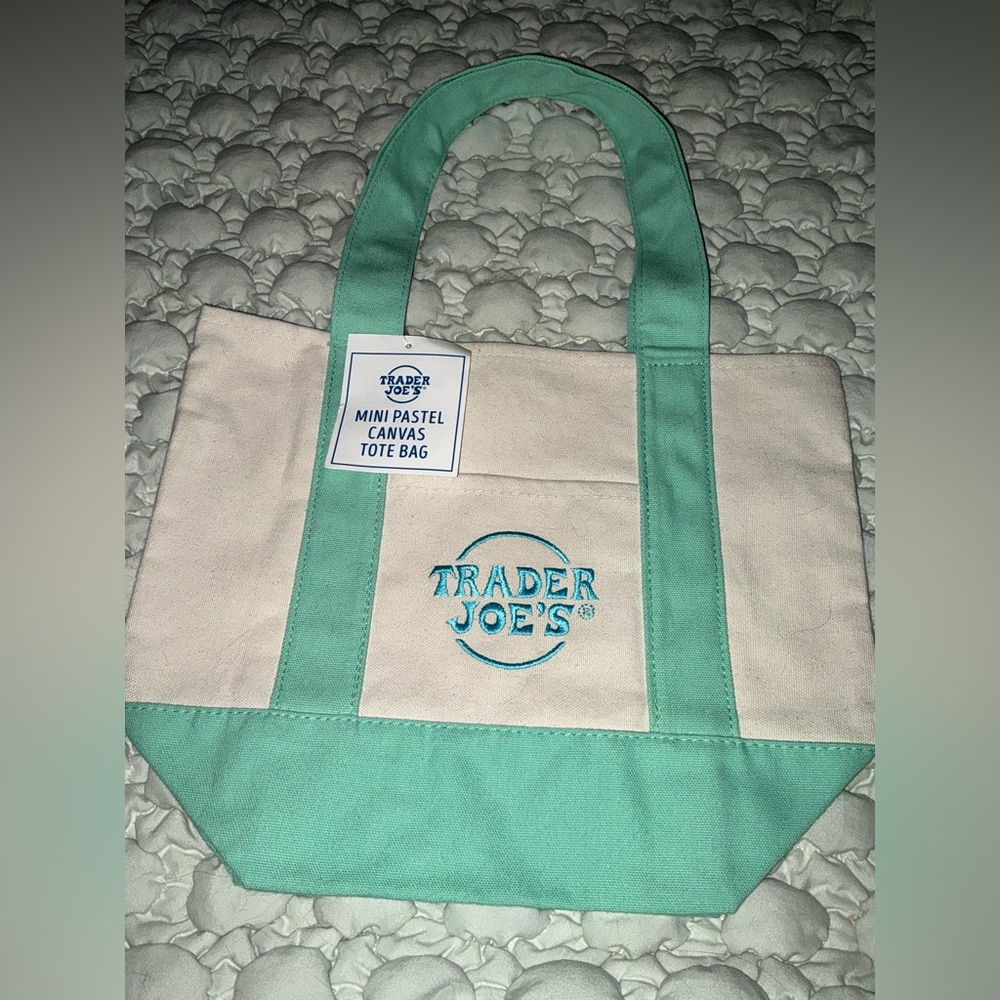 Trader Joe’s Mini Pastel Canvas Tote - Picture 5 of 13